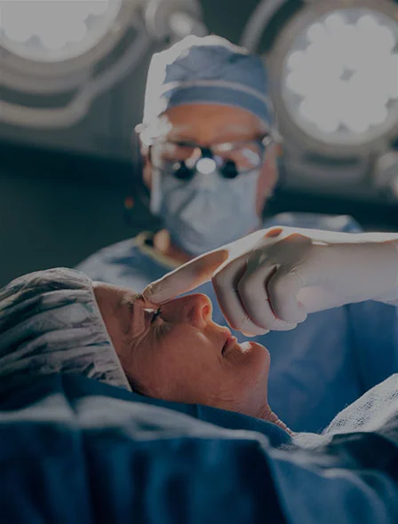 Dr. Carney in surgery with a facial plastic surgery patient